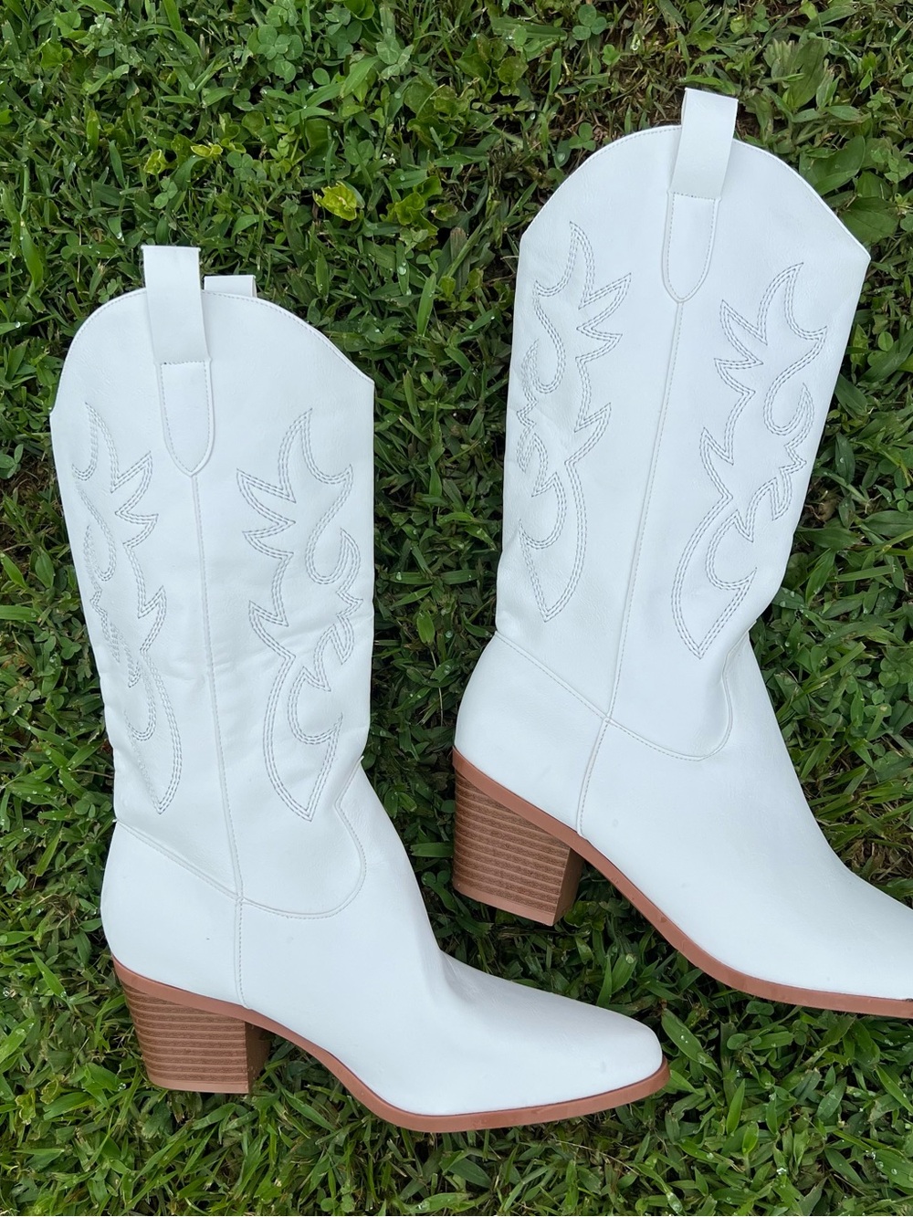 Western Cowboy Boots White Sophisticated Boots